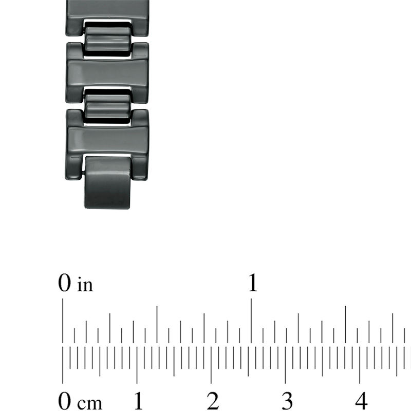 Main Image 2 of Men's 15.0mm Link Bracelet in Black IP Tungsten - 8.5"