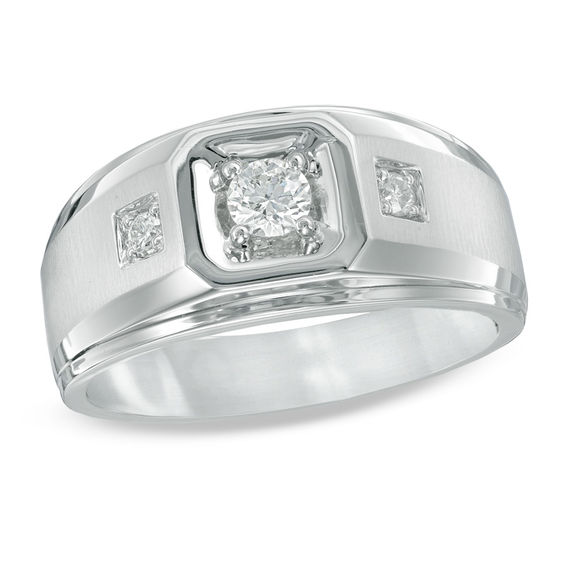 1/3 CT. T.w. Diamond Ring in 10K White Gold