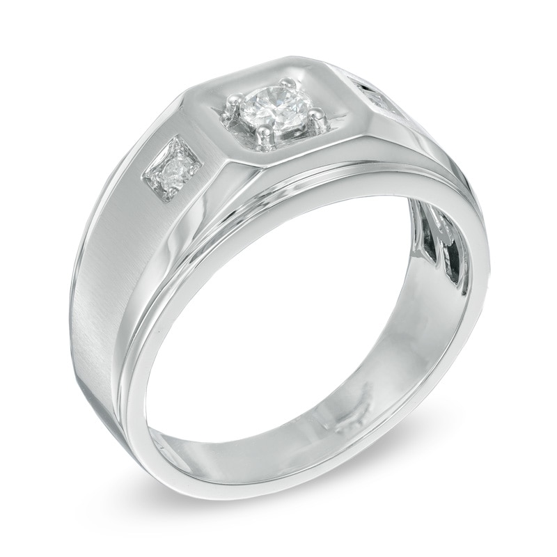 Main Image 2 of 1/3 CT. T.W. Diamond Ring in 10K White Gold