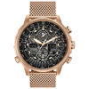 Thumbnail Image 0 of Men's Citizen Eco-Drive® Promaster Navihawk A-T Rose-Tone Mesh Watch with Black Dial (Model: JY8033-51E)
