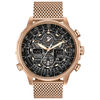 Thumbnail Image 1 of Men's Citizen Eco-Drive® Promaster Navihawk A-T Rose-Tone Mesh Watch with Black Dial (Model: JY8033-51E)