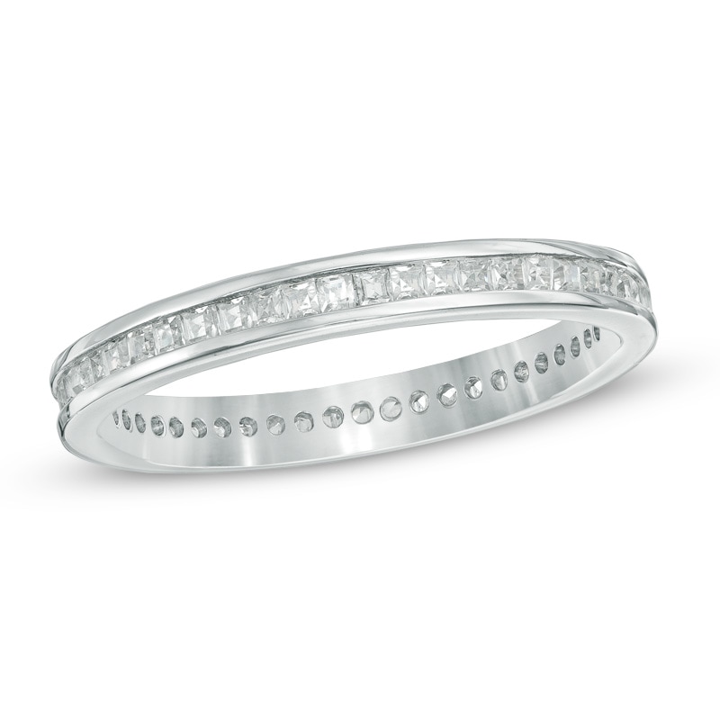 Main Image 1 of 1/2 CT. T.W. Princess-Cut Diamond Eternity Band in Platinum