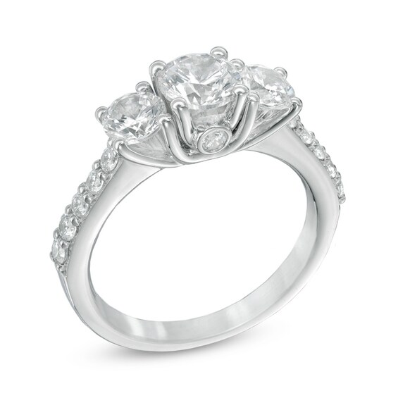 Celebration Lux® 2 CT. T.w. Diamond Three Stone Ring in 14K White Gold (I/Si2)