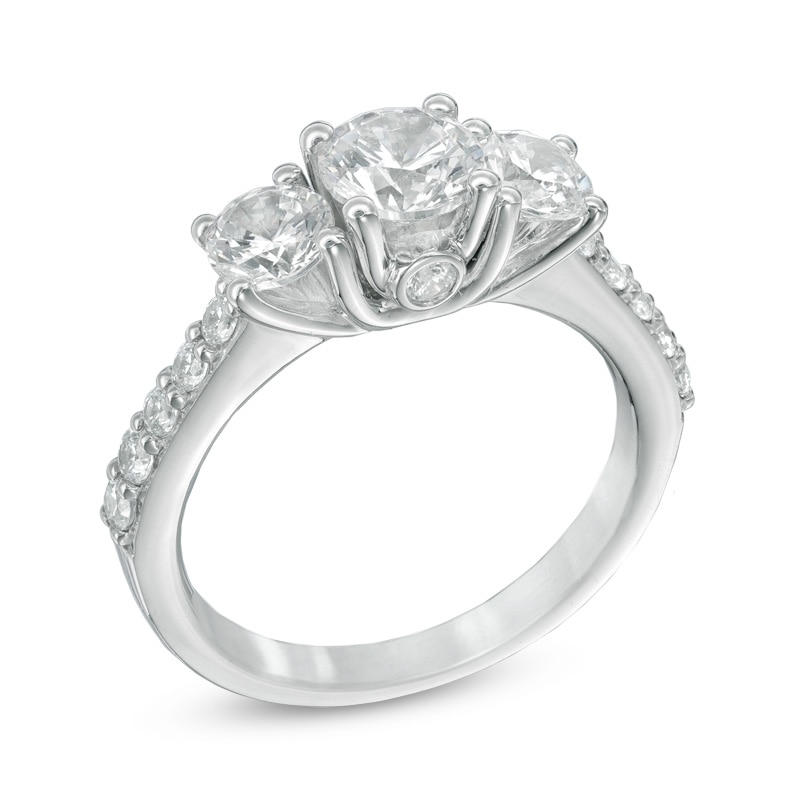 Celebration Lux® 2 CT. T.W. Diamond Three Stone Ring in 14K White Gold (I/SI2)