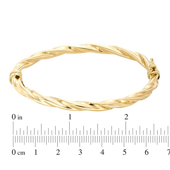Polished Twist Bangle in 10K Gold