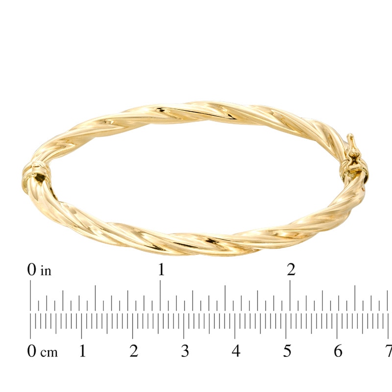 Main Image 2 of Polished Twist Bangle in 10K Gold