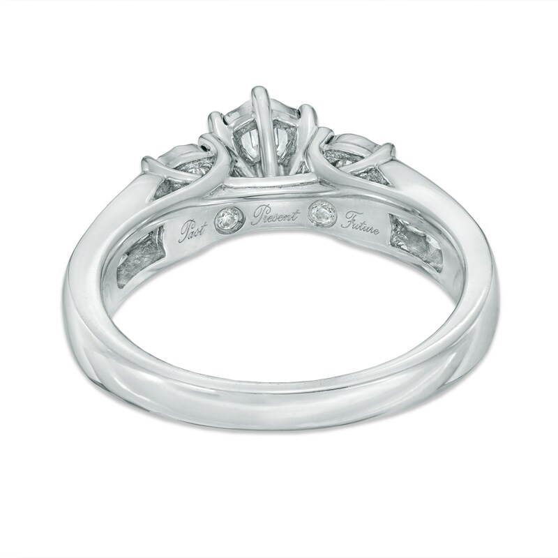 Main Image 3 of 3/4 CT. T.W. Diamond Past Present Future® Engagement Ring in 14K White Gold