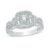 Thumbnail Image 1 of 1/2 CT. T.W. Diamond Frame Vintage-Style Engagement Ring in 10K White Gold