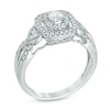 Thumbnail Image 2 of 1/2 CT. T.W. Diamond Frame Vintage-Style Engagement Ring in 10K White Gold