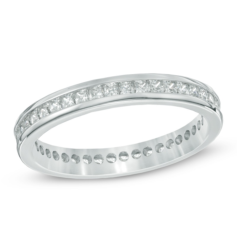 Main Image 1 of 1 CT. T.W. Princess-Cut Diamond Eternity Band in Platinum