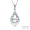 Thumbnail Image 1 of Diamond Accent Beaded Teardrop Pendant in Sterling Silver