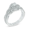 Thumbnail Image 2 of 1/2 CT. T.W. Diamond Frame Vintage-Style Bridal Set in 14K White Gold