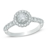 Thumbnail Image 0 of 3/4 CT. T.W. Diamond Scallop Frame Engagement Ring in 14K White Gold