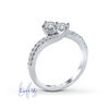 Thumbnail Image 2 of Ever Us® 1 CT. T.W. Two-Stone Diamond Bypass Ring in 14K White Gold