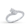 Thumbnail Image 3 of Ever Us® 1 CT. T.W. Two-Stone Diamond Bypass Ring in 14K White Gold