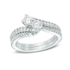 Thumbnail Image 4 of Ever Us® 1 CT. T.W. Two-Stone Diamond Bypass Ring in 14K White Gold