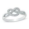 Thumbnail Image 0 of Diamond Accent Heart-Shaped Knot Split Shank Ring in Sterling Silver