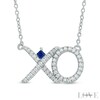 Thumbnail Image 1 of Vera Wang Love Collection 1/5 CT. T.W. Diamond "XO" Necklace in Sterling Silver