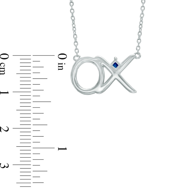 Main Image 2 of Vera Wang Love Collection 1/5 CT. T.W. Diamond "XO" Necklace in Sterling Silver