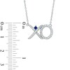 Thumbnail Image 3 of Vera Wang Love Collection 1/5 CT. T.W. Diamond "XO" Necklace in Sterling Silver