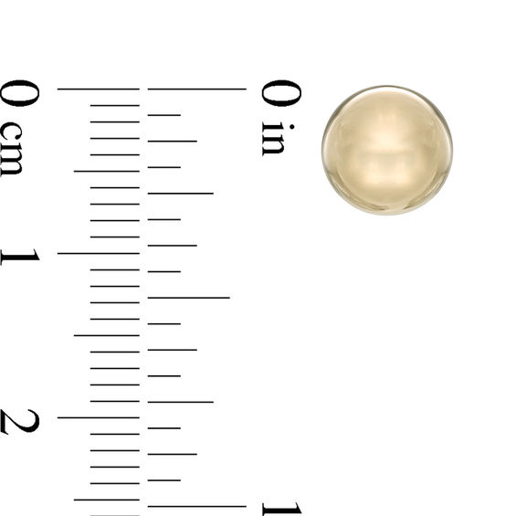8.0mm Button Stud Earrings in 14K Gold