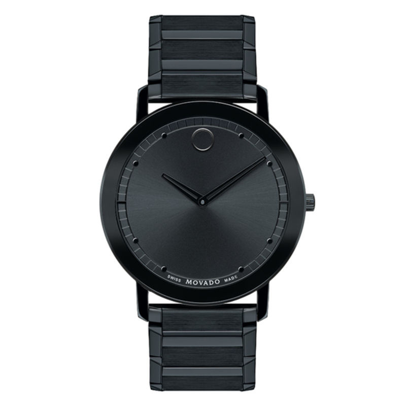Men's movado sapphire discount watch with black dial