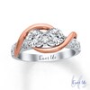 Thumbnail Image 1 of Ever Us® 1-1/2 CT. T.W. Two-Stone Diamond Swirl Band in 14K Two-Tone Gold