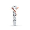 Thumbnail Image 3 of Ever Us® 1-1/2 CT. T.W. Two-Stone Diamond Swirl Band in 14K Two-Tone Gold