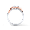 Thumbnail Image 2 of Ever Us® 1/2 CT. T.W. Two-Stone Diamond Swirl Band in 14K Two-Tone Gold