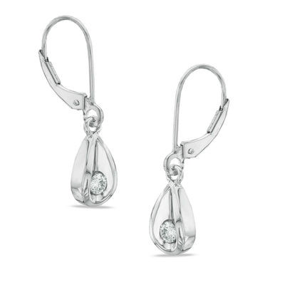 diamond teardrop earrings white gold
