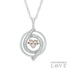 Thumbnail Image 0 of 1/6 CT. T.W. Diamond Heart in Whirlwind Pendant in 10K Two-Tone Gold