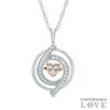 Thumbnail Image 1 of 1/6 CT. T.W. Diamond Heart in Whirlwind Pendant in 10K Two-Tone Gold