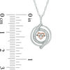 Thumbnail Image 2 of 1/6 CT. T.W. Diamond Heart in Whirlwind Pendant in 10K Two-Tone Gold