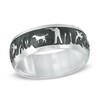 Thumbnail Image 1 of Men's 8.0mm Duck Hunt Comfort Fit Dome Cobalt Wedding Band - Size 10