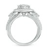 Thumbnail Image 3 of 1-3/4 CT. T.W. Diamond Frame Cluster Bridal Set in 14K White Gold