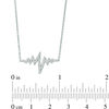 Thumbnail Image 2 of 1/6 CT. T.W. Diamond Heartbeat Necklace in Sterling Silver
