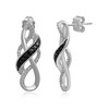 Thumbnail Image 4 of 1/10 CT. T.W. Enhanced Black and White Diamond Loose Braid Three Piece Set in Sterling Silver