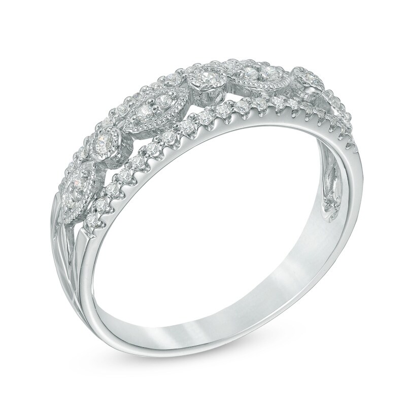 Main Image 2 of 1/5 CT. T.W. Diamond Band in 10K White Gold