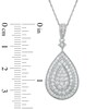 Thumbnail Image 2 of 1 CT. T.W. Pear Shaped Multi-Diamond Layered Teardrop Pendant in 10K White Gold
