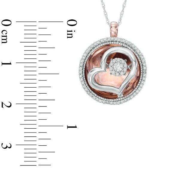 1/4 CT. T.w. Diamond Heart Pendant in 10K Two-Tone Gold