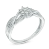 Thumbnail Image 2 of 1/5 CT. T.W. Diamond Flower Cluster Loop Ring in 10K White Gold