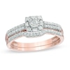 Thumbnail Image 0 of 1/3 CT. T.W. Diamond Frame Bridal Set in 10K Rose Gold