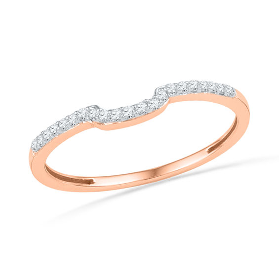 1/3 CT. T.w. Diamond Frame Bridal Set in 10K Rose Gold