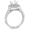Thumbnail Image 2 of 5/8 CT. T.W. Diamond Double Frame Semi-Mount in 14K White Gold