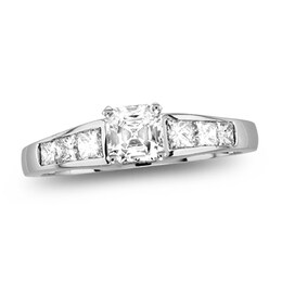 1 CT. T.W. Asscher-Cut Diamond Engagement Ring in 14K White Gold