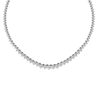 Thumbnail Image 0 of 8 CT. T.W. Diamond Tennis Necklace in 14K White Gold - 17" (I/I1)