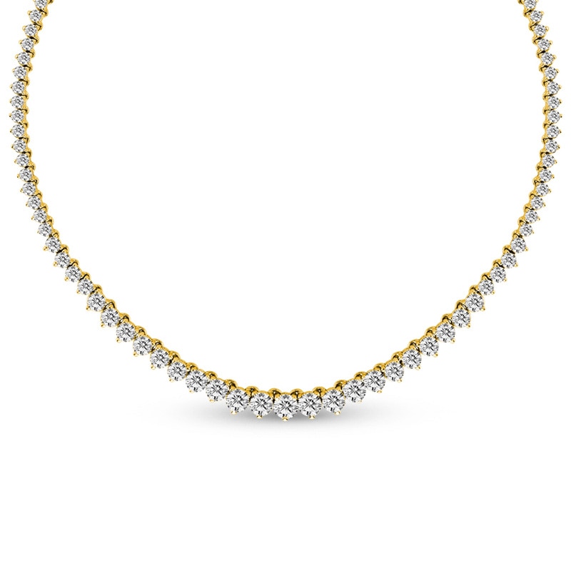 3-1/2 CT. T.W. Diamond Tennis Necklace in 14K Gold - 17" (I/I2)