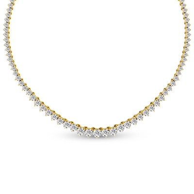5 Point Star Pendant 14k Gold Finish Simulated Diamond Custom Tennis Necklace