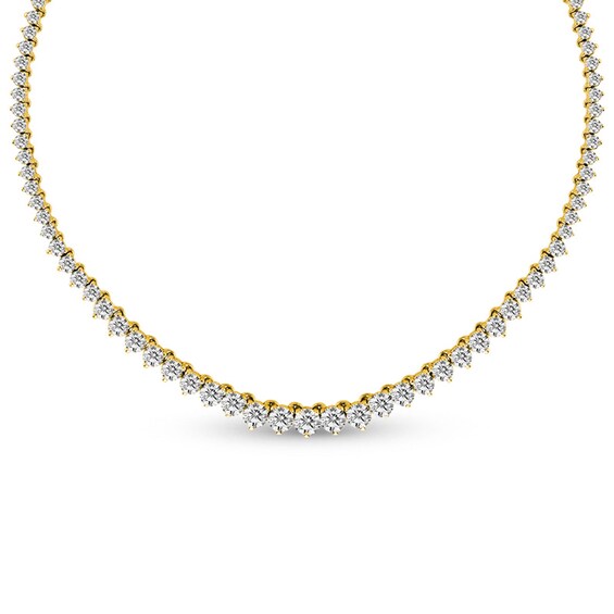 6 CT. T.W. Diamond Tennis Necklace in 14K Gold - 17" (I/I1) | Zales