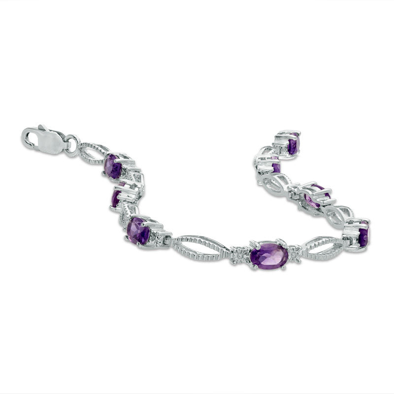 Amethyst Color Designer Diamond Bracelet